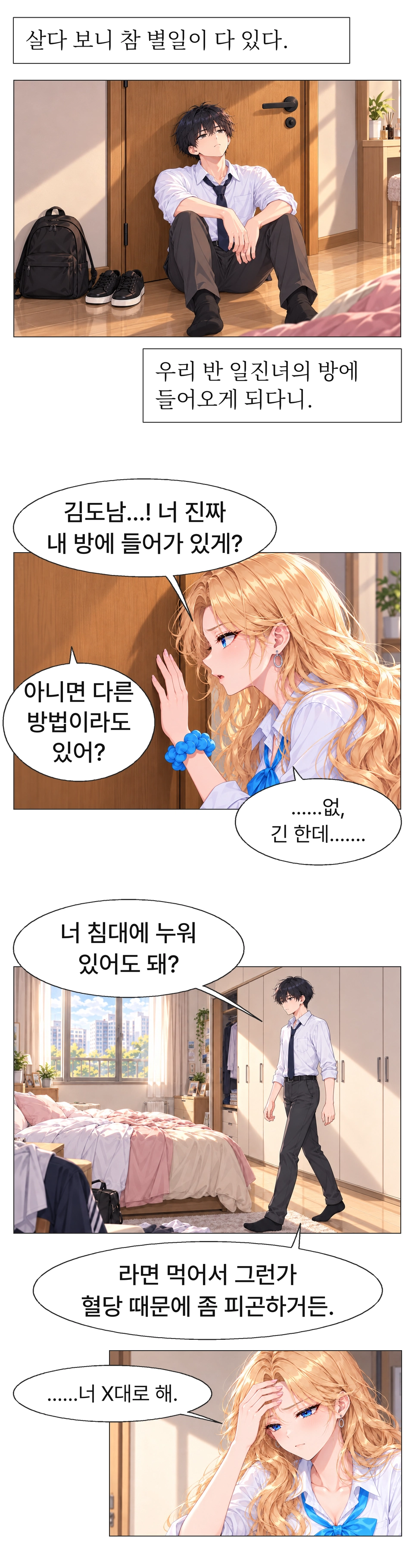 일진녀들이 나를 너무 좋아한다 9화 원고 1