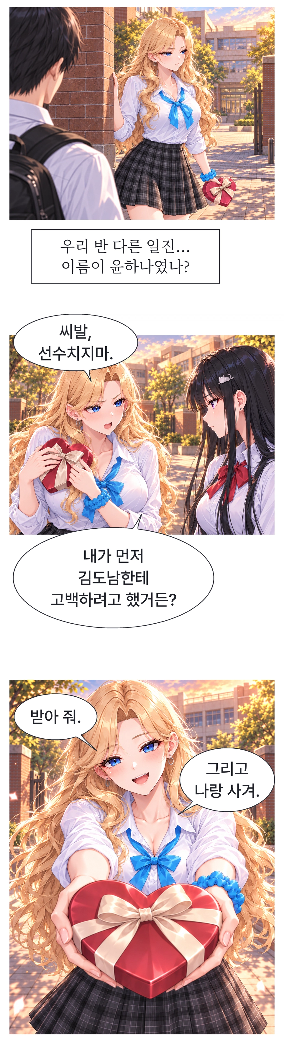 일진녀들이 나를 너무 좋아한다 1화 원고 8